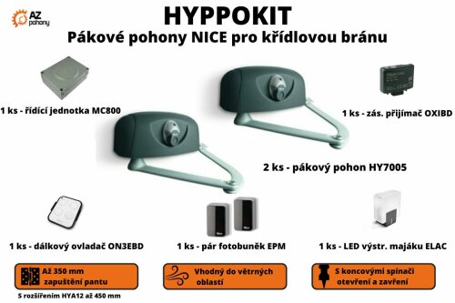 HyppoKit - pákové pohony Nice pro křídlovou bránu